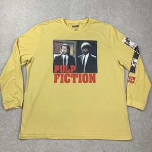 Pulp Fiction Movie Men's 2XL Graphic Long Sleeve Shirt Yellow Jules Vincent